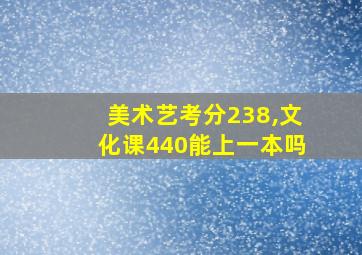 美术艺考分238,文化课440能上一本吗