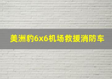 美洲豹6x6机场救援消防车