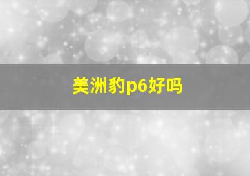 美洲豹p6好吗