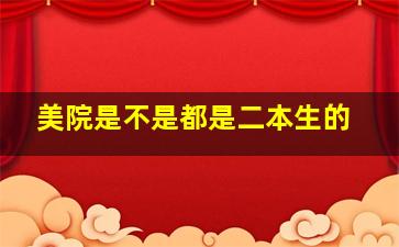 美院是不是都是二本生的