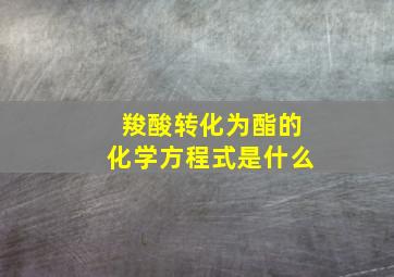 羧酸转化为酯的化学方程式是什么