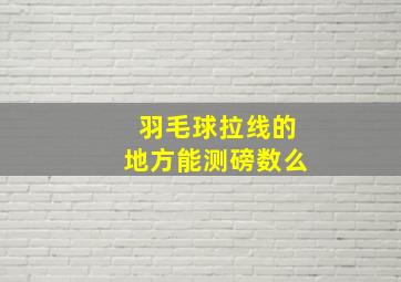 羽毛球拉线的地方能测磅数么