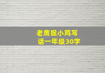 老鹰捉小鸡写话一年级30字