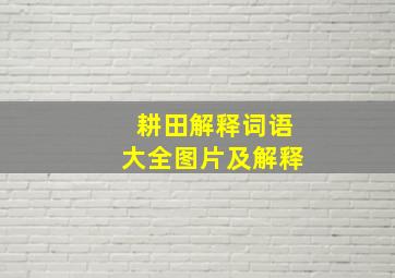 耕田解释词语大全图片及解释