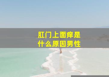 肛门上面痒是什么原因男性