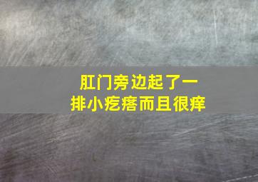 肛门旁边起了一排小疙瘩而且很痒