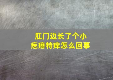 肛门边长了个小疙瘩特痒怎么回事