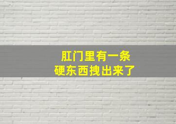 肛门里有一条硬东西拽出来了