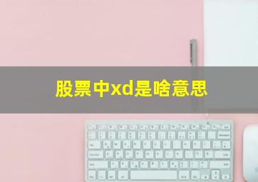 股票中xd是啥意思