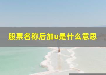 股票名称后加u是什么意思