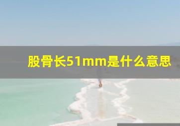 股骨长51mm是什么意思