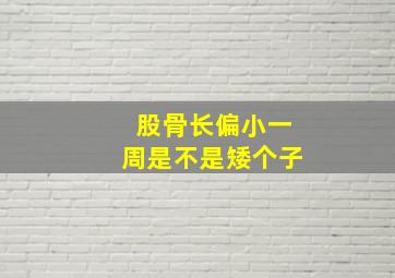 股骨长偏小一周是不是矮个子