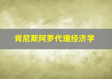 肯尼斯阿罗代理经济学