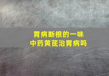 胃病断根的一味中药黄茋治胃病吗