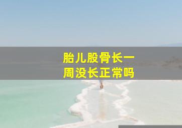 胎儿股骨长一周没长正常吗