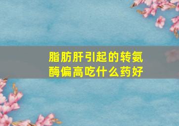 脂肪肝引起的转氨酶偏高吃什么药好