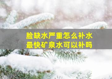 脸缺水严重怎么补水最快矿泉水可以补吗