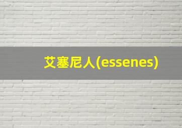 艾塞尼人(essenes)