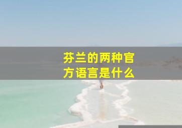 芬兰的两种官方语言是什么