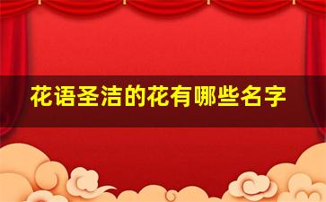 花语圣洁的花有哪些名字