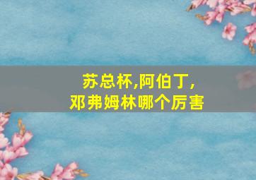 苏总杯,阿伯丁,邓弗姆林哪个厉害