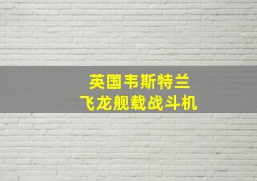 英国韦斯特兰飞龙舰载战斗机