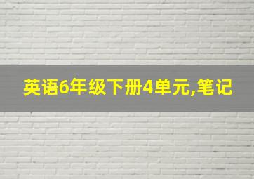 英语6年级下册4单元,笔记