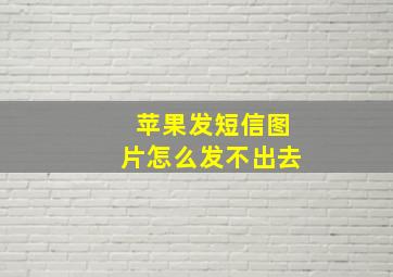 苹果发短信图片怎么发不出去