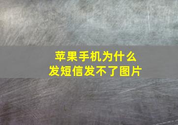 苹果手机为什么发短信发不了图片