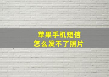 苹果手机短信怎么发不了照片