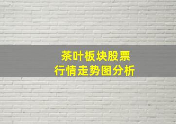 茶叶板块股票行情走势图分析