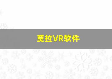 莫拉VR软件