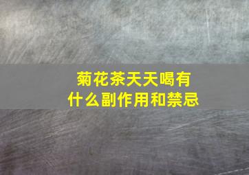 菊花茶天天喝有什么副作用和禁忌