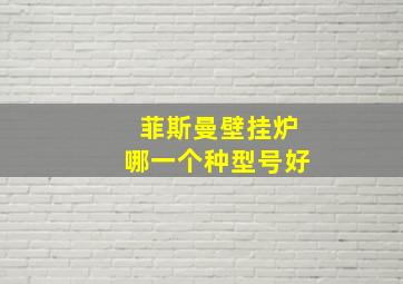 菲斯曼壁挂炉哪一个种型号好