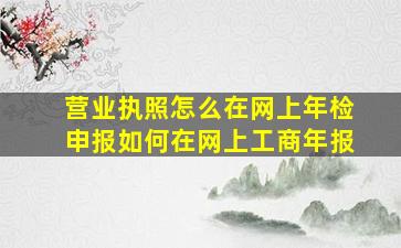 营业执照怎么在网上年检申报如何在网上工商年报