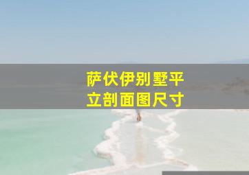 萨伏伊别墅平立剖面图尺寸