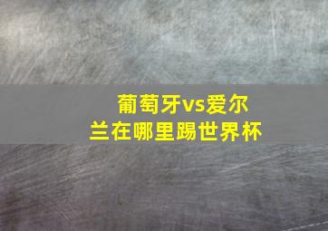 葡萄牙vs爱尔兰在哪里踢世界杯