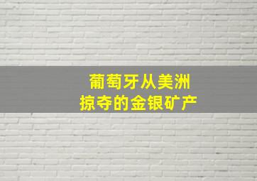 葡萄牙从美洲掠夺的金银矿产