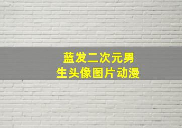 蓝发二次元男生头像图片动漫