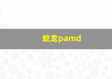 蛟龙pamd