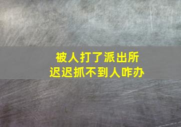 被人打了派出所迟迟抓不到人咋办