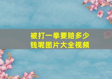 被打一拳要赔多少钱呢图片大全视频