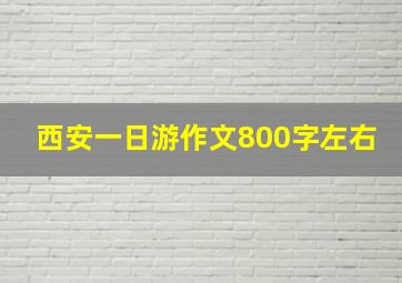 西安一日游作文800字左右