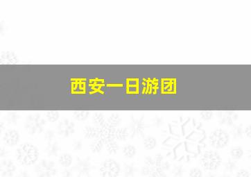 西安一日游团