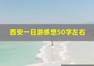 西安一日游感想50字左右