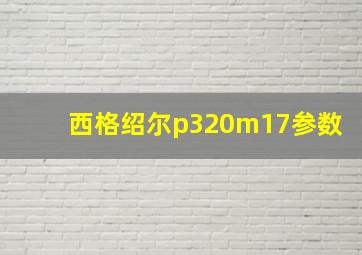 西格绍尔p320m17参数