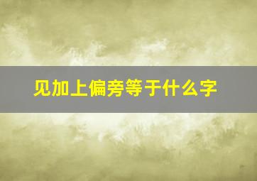 见加上偏旁等于什么字