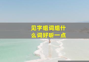 见字组词组什么词好听一点