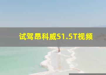 试驾昂科威S1.5T视频