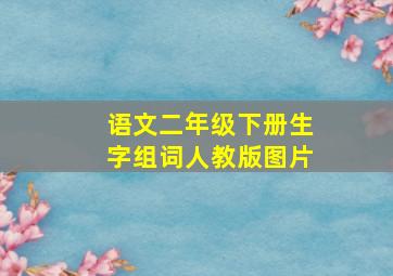 语文二年级下册生字组词人教版图片